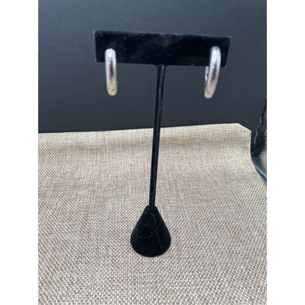 Earring Bundle 2 Pair Silver Pierced Earrings Blu… - image 6